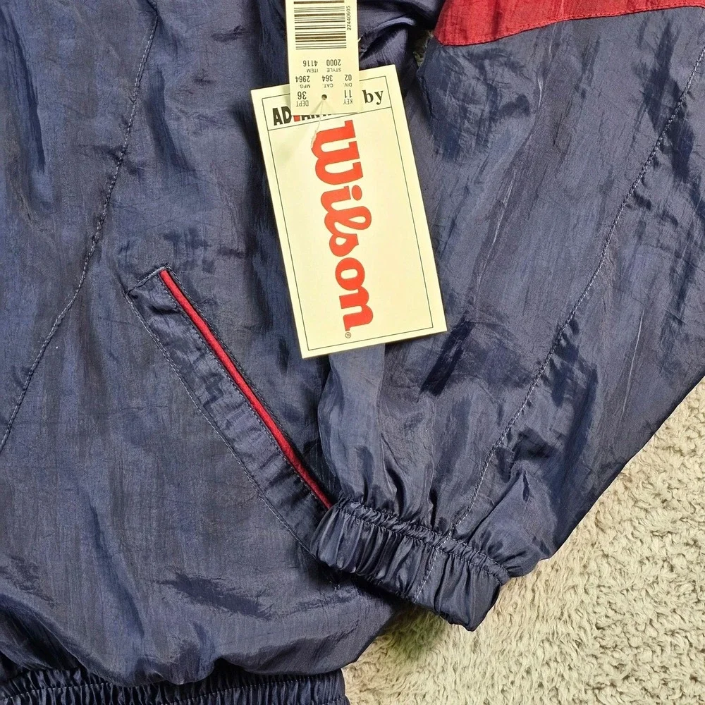Vintage Wilson Jacket Mens Medium Navy Colorblock Advantage 2000 Windbreaker